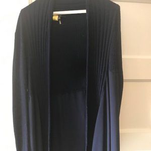 Navy Blue flowy cotton and acetate sweater